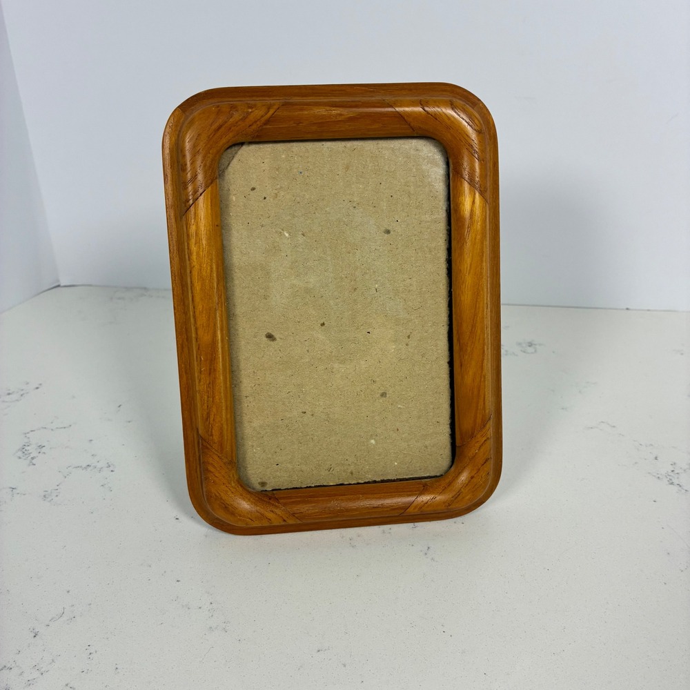 Vtg Picture Frame Wood Mid-Century Modern Easel Back Boho Gallery Wall Classic